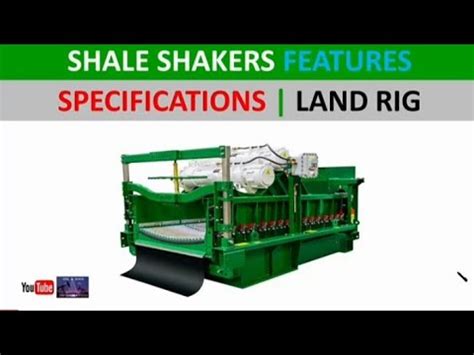 shale shaker specifications|shale shaker drilling rig.